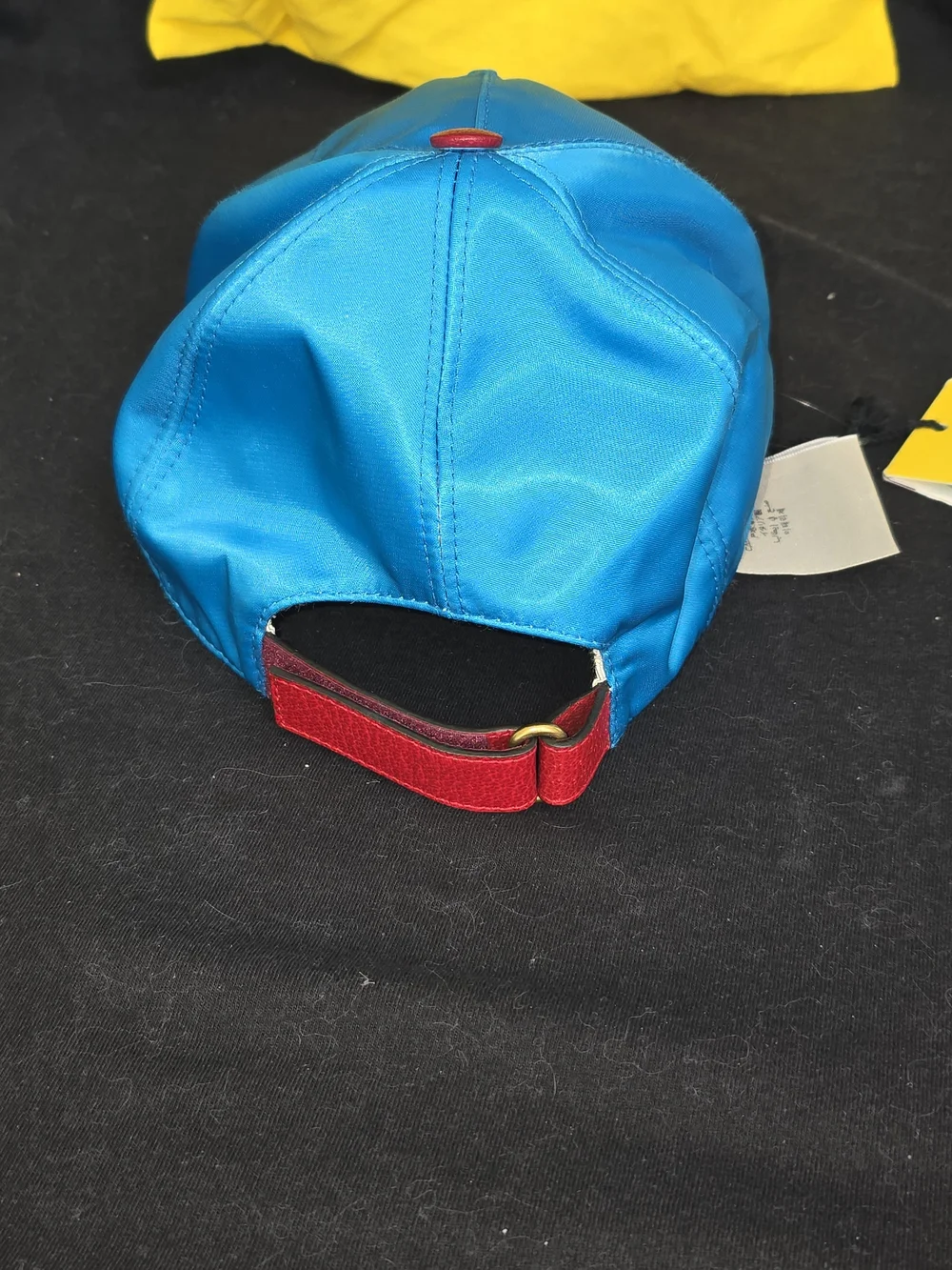 Gucci & Adidas Colab Blue & Green Logo Cap with Yellow Dust Bag